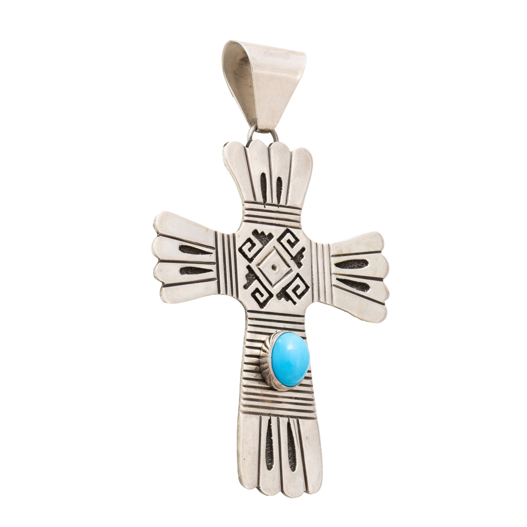 Southwest Turquoise Cross Pendant