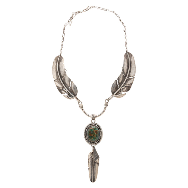 Navajo Feather Necklace, Jewelry, Necklace, Native