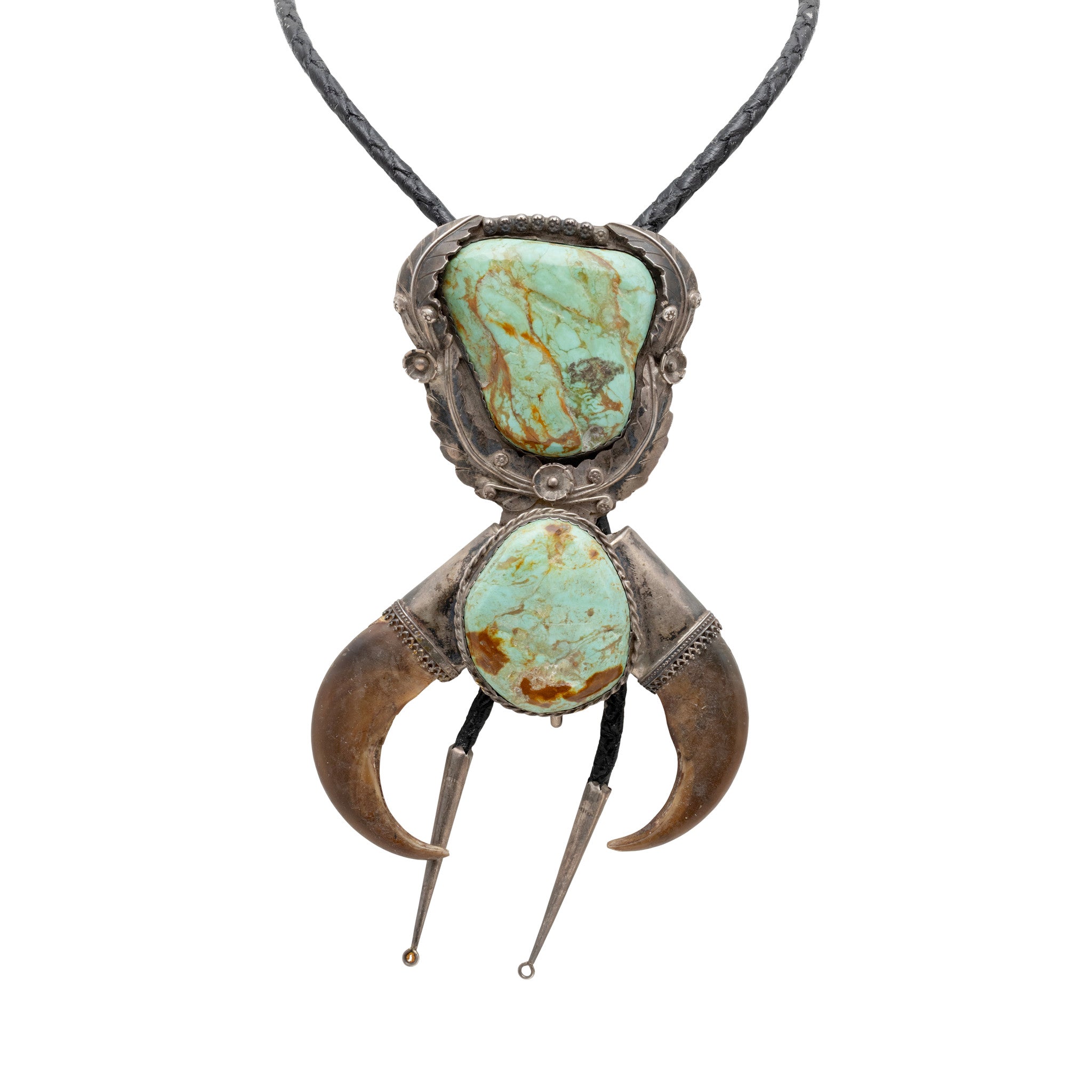 Navajo Turquoise and Claw Bolo, Jewelry, Bolo Necktie, Native