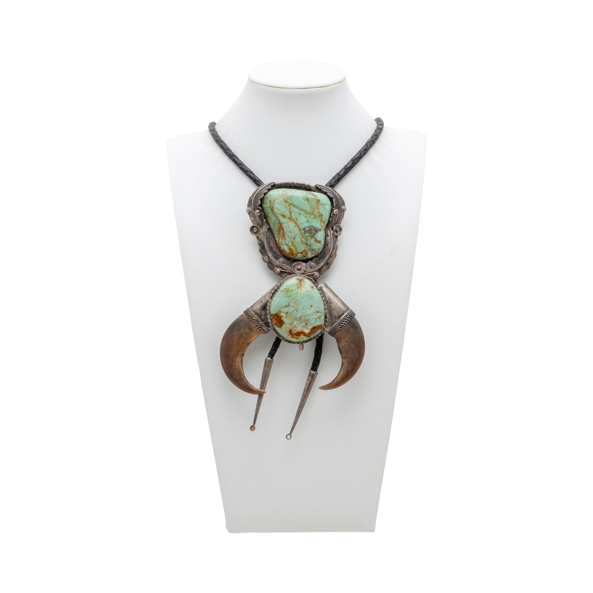 Navajo Turquoise and Claw Bolo