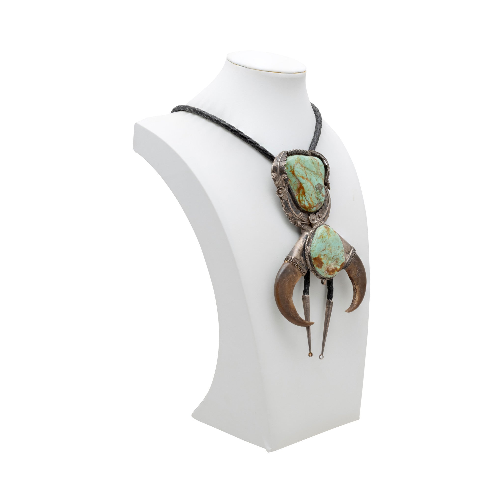 Navajo Turquoise and Claw Bolo