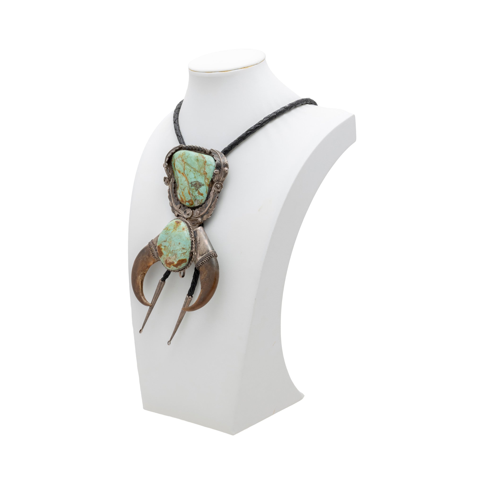 Navajo Turquoise and Claw Bolo