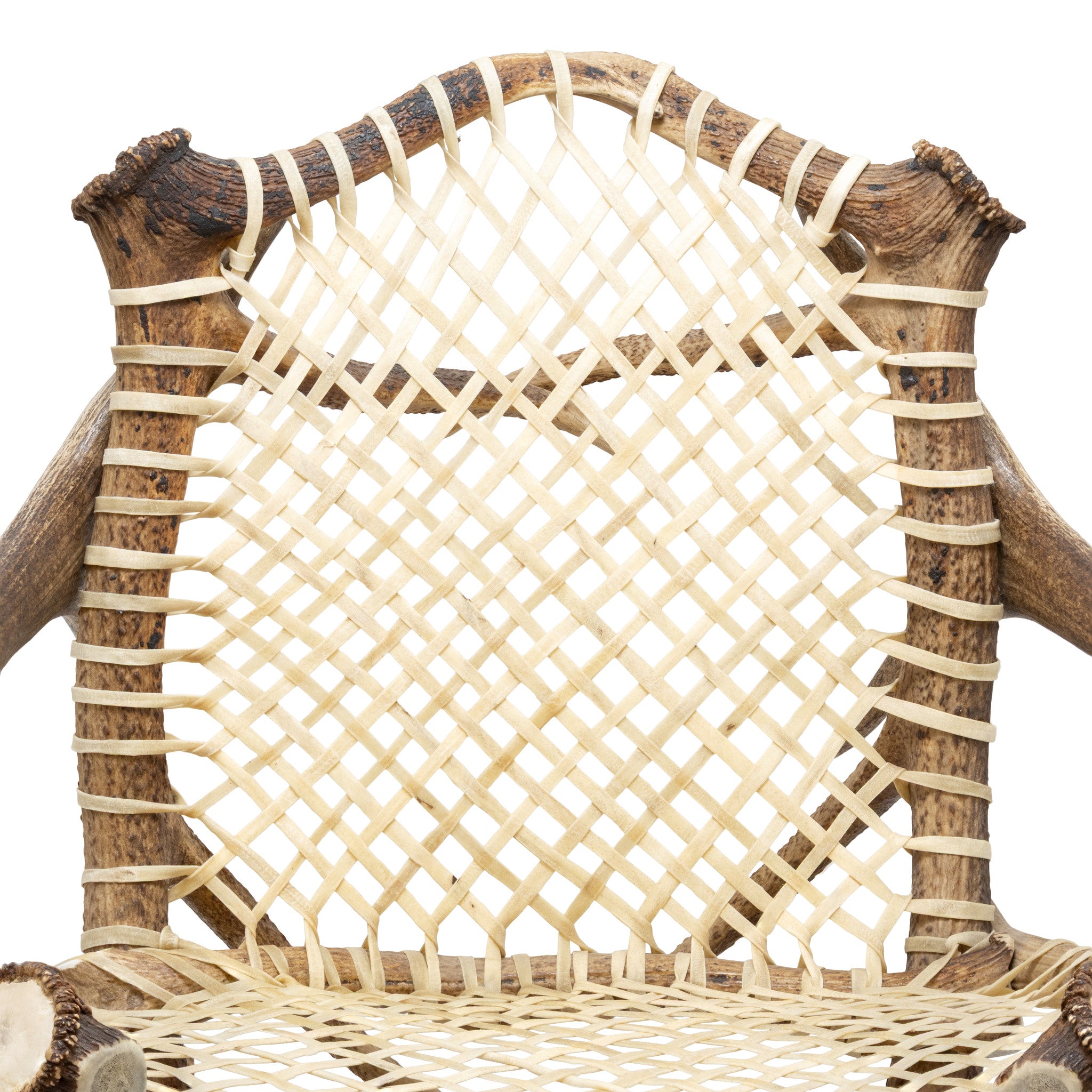 Elk Antler and Rawhide Armchair
