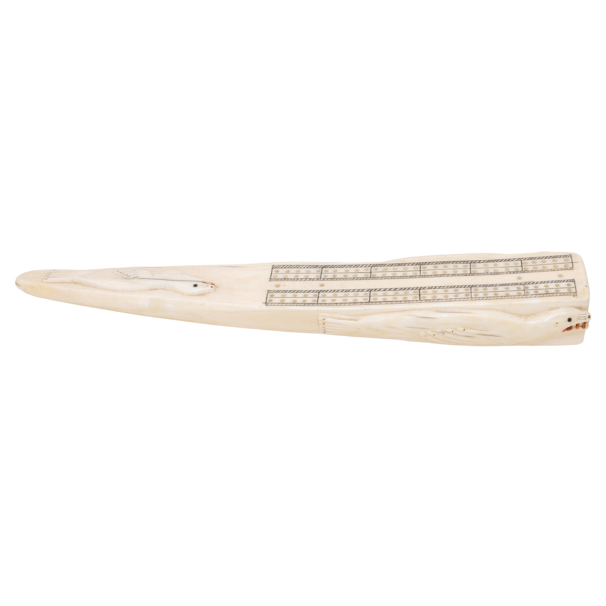 Walrus Ivory Cribbage Board