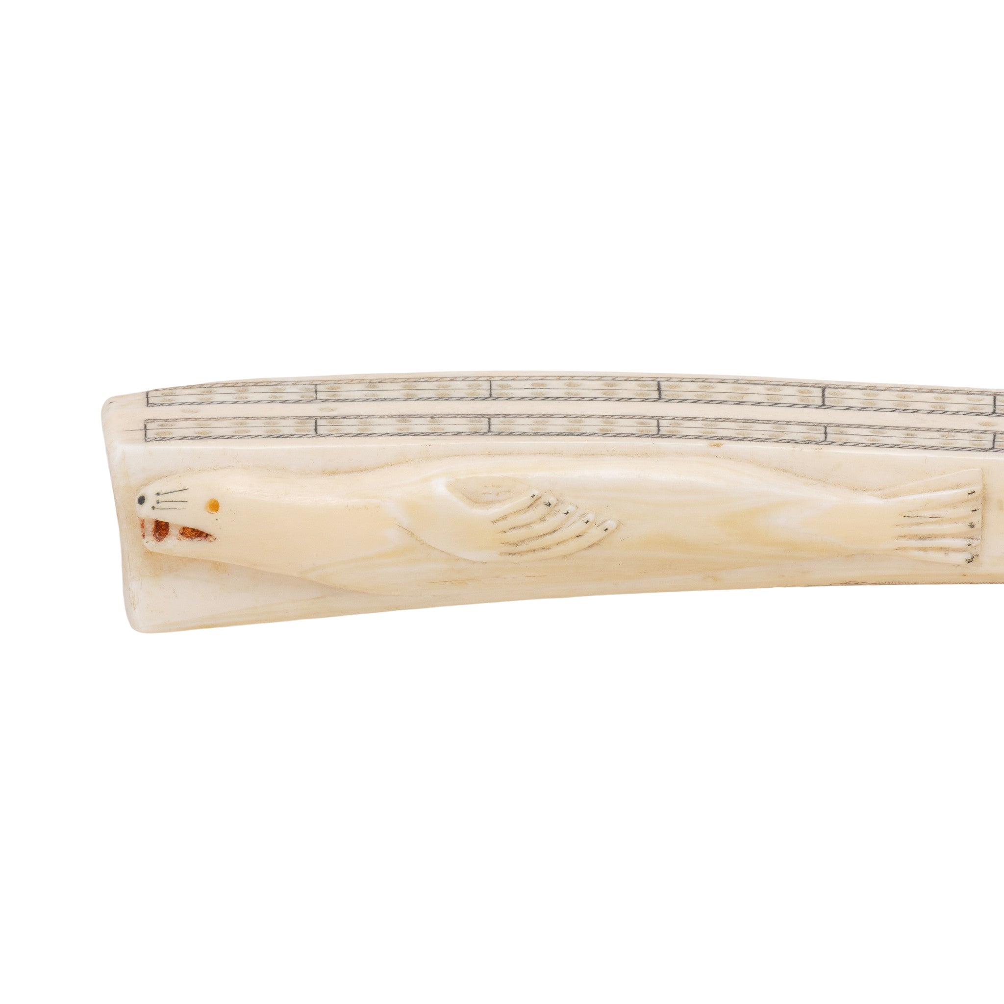 Walrus Ivory Cribbage Board