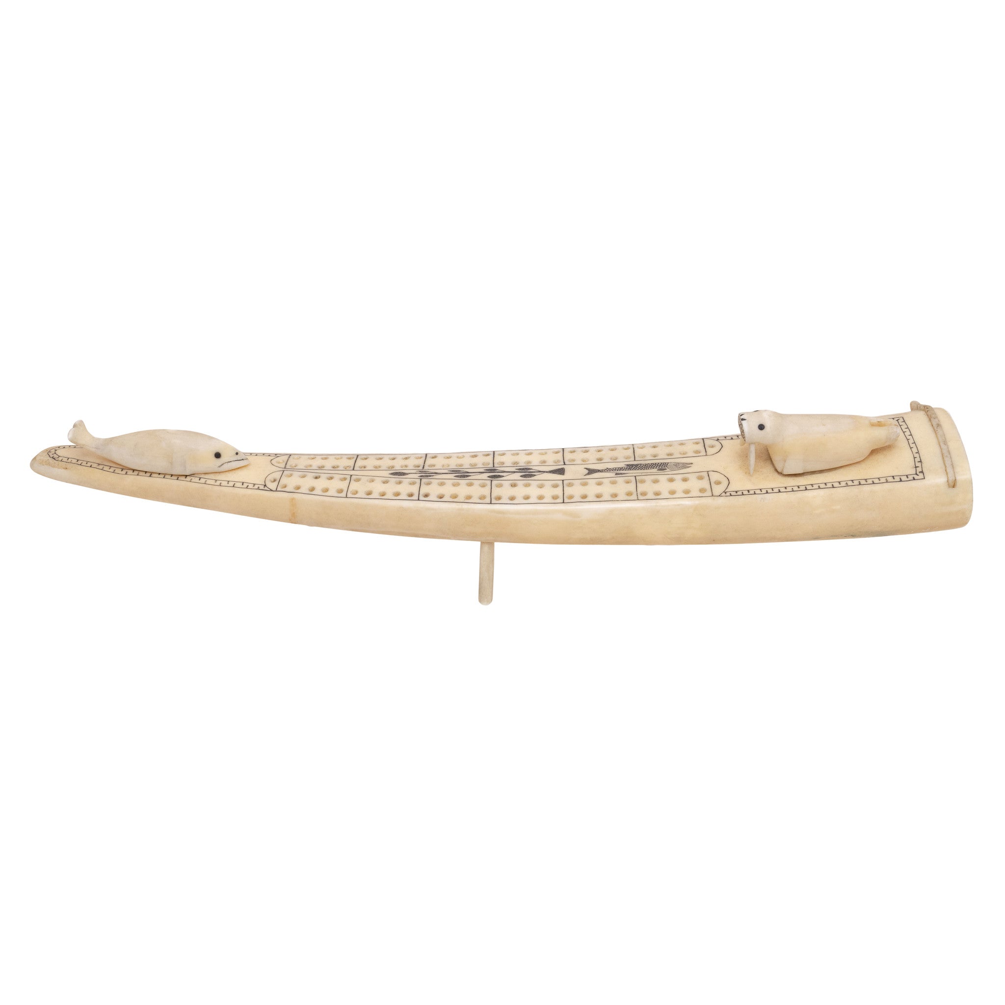 Walrus Ivory Cribbage Board
