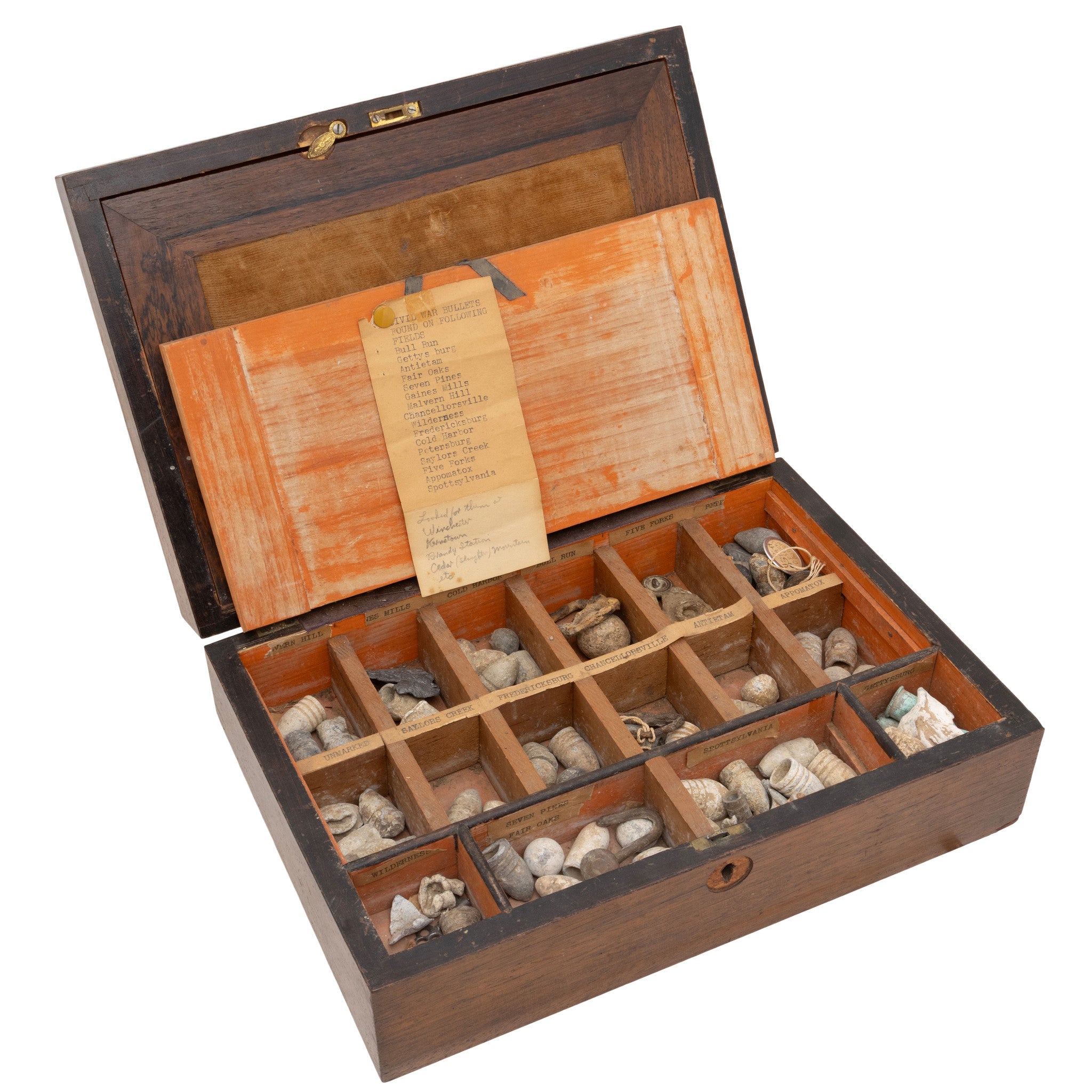 Collection of Civil War Bullets, Firearms, Ammunition, Cartridges