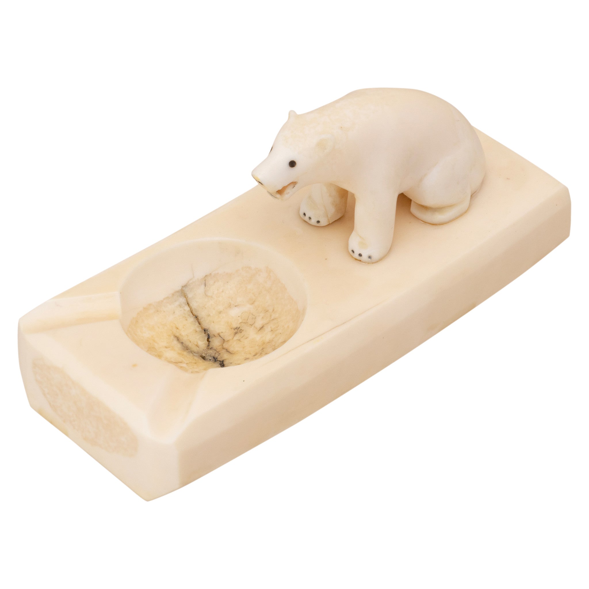 Walrus Ivory Polar Bear Ashtray
