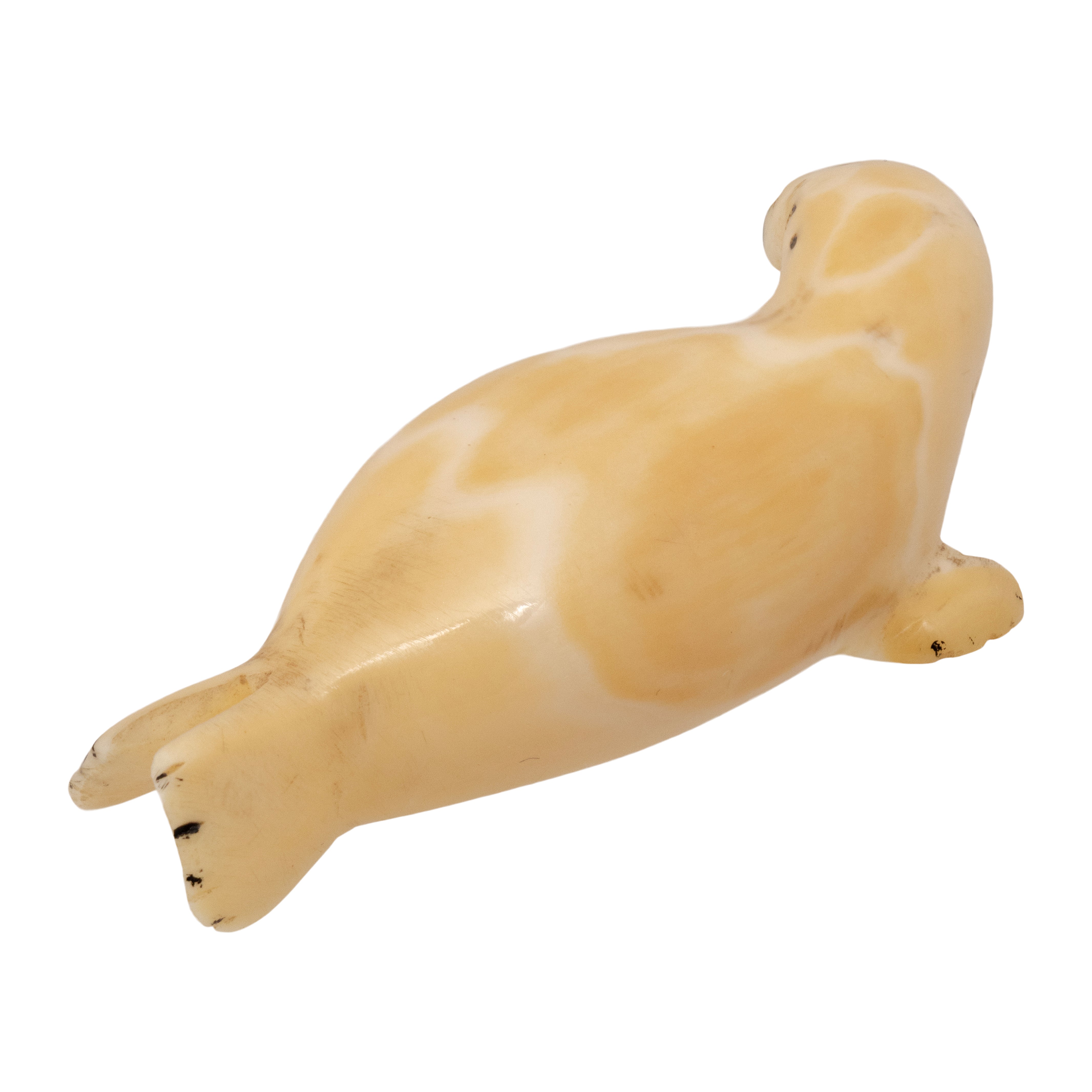 Miniature Inuit Fossilized Ivory Seal