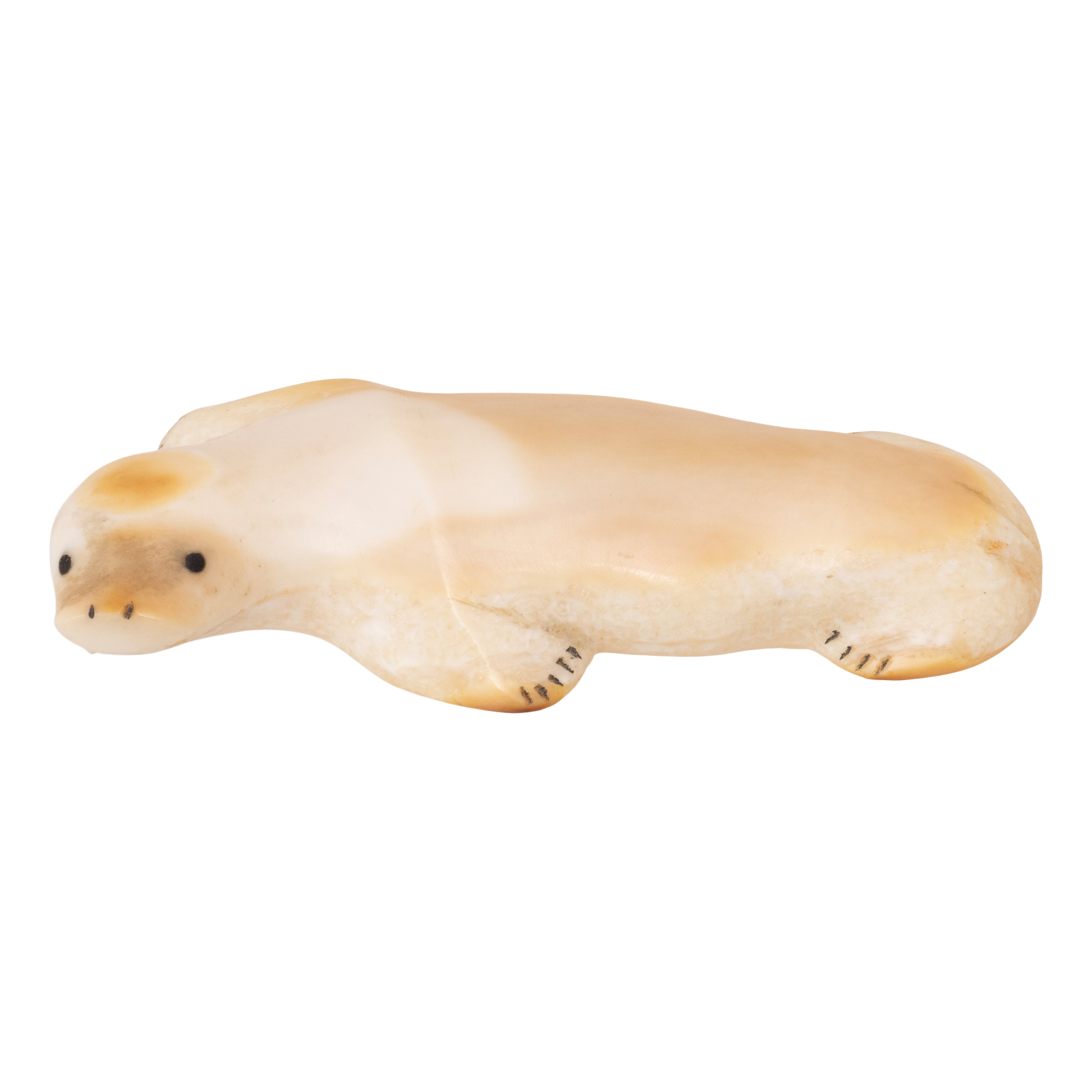 Miniature Inuit Fossilized Ivory Seal