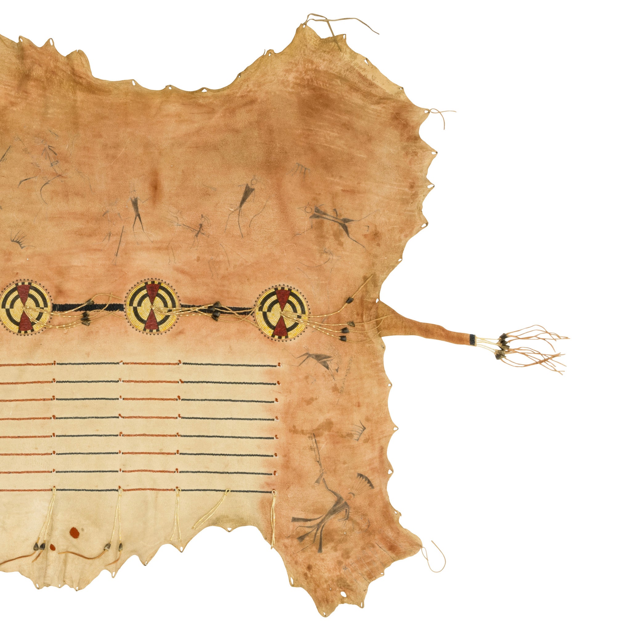 Native Painted Buffalo Hide