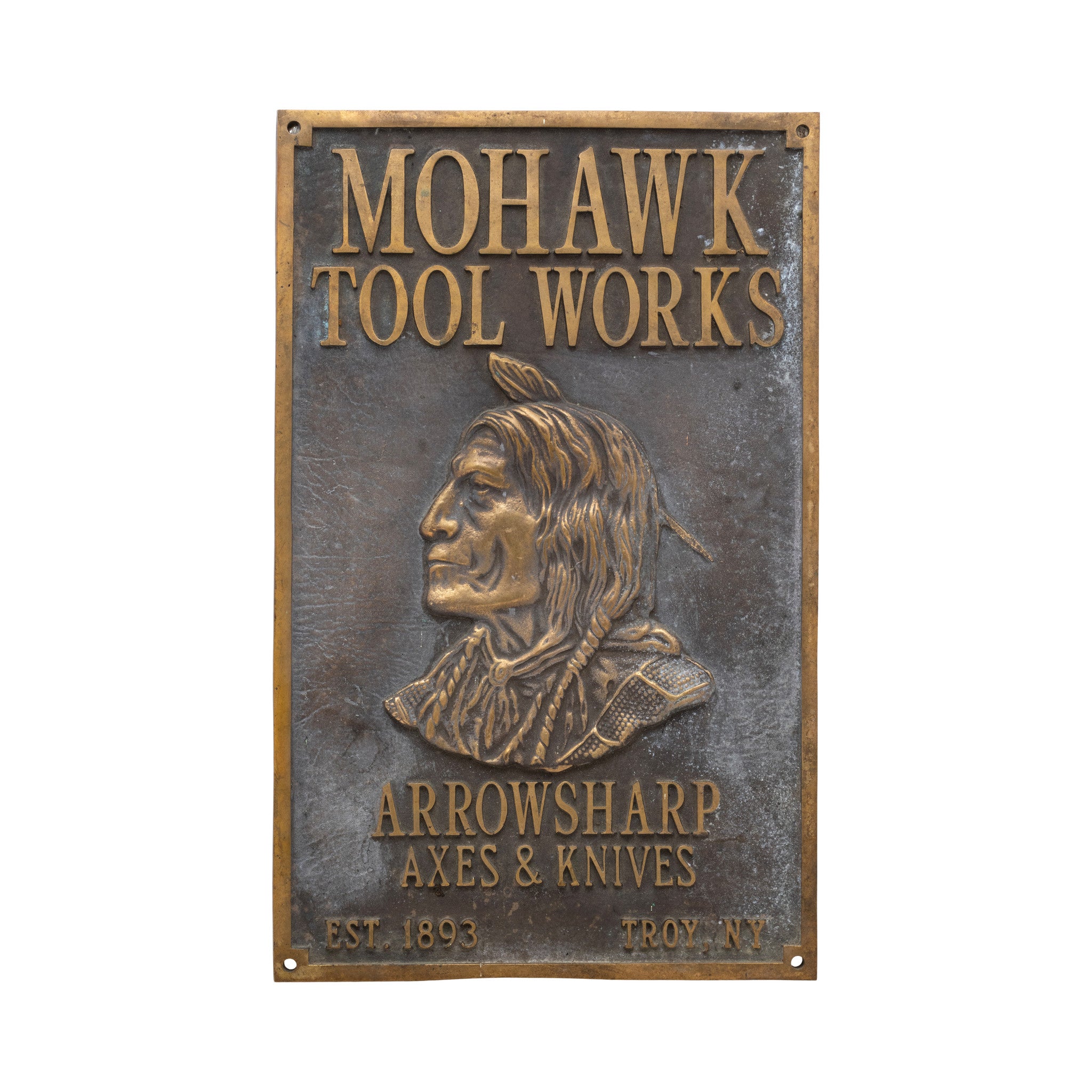 Mohawk Tool Works Advertising Cast Bronze Plaque, Furnishings, Decor, Other