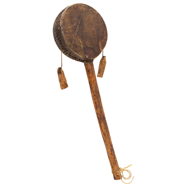 Plains Rawhide Whirling Spin Drum, Native, Music Instrument, Drum