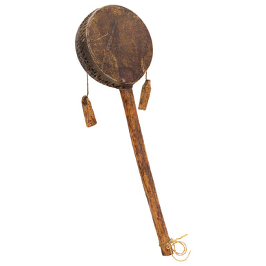 Plains Rawhide Whirling Spin Drum, Native, Music Instrument, Drum