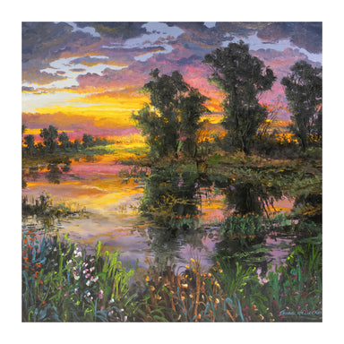 Restful Sunset by Thomas deDecker, Fine Art, Painting, Landscape