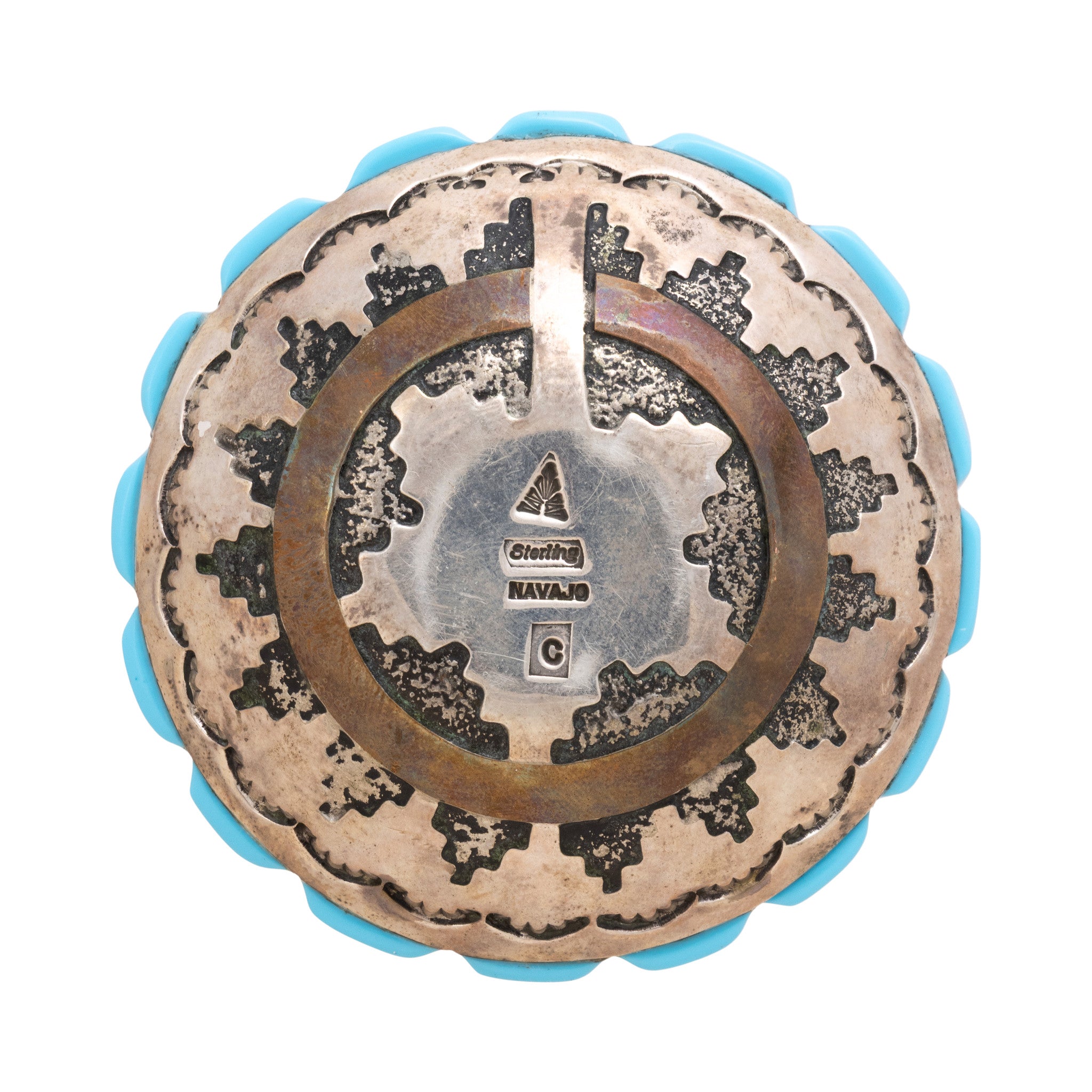 Navajo Stering and Turquoise Vessel