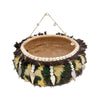Pomo Gift Basket with Abalone Shell Drops, Native, Basketry, Vertical