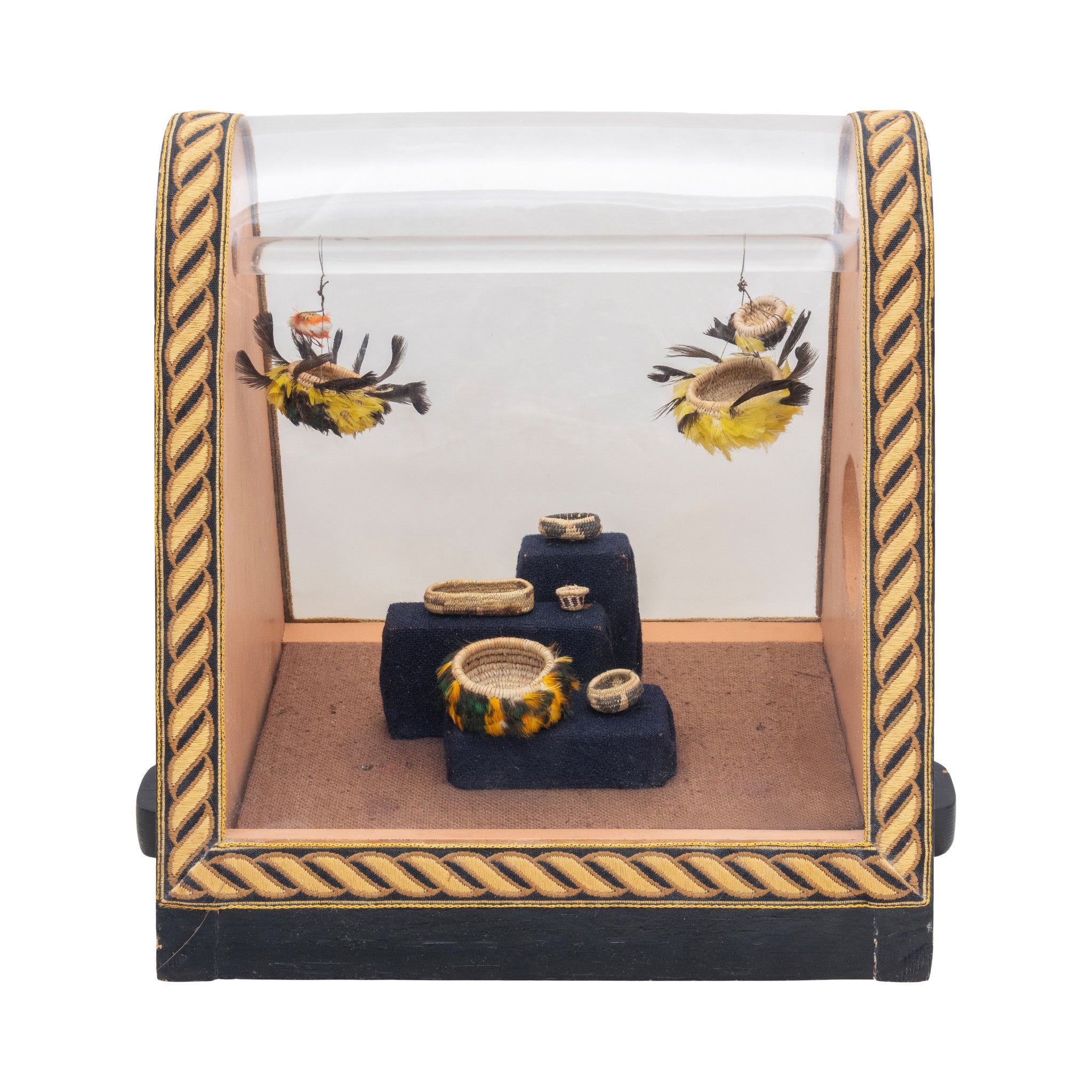 Pomo Miniature Gift Basket Collection, Native, Basketry, Vertical