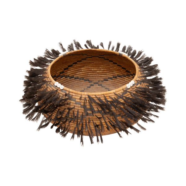 Pomo Gift Basket, Native, Basketry, Vertical