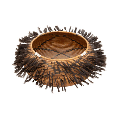 Pomo Gift Basket, Native, Basketry, Vertical