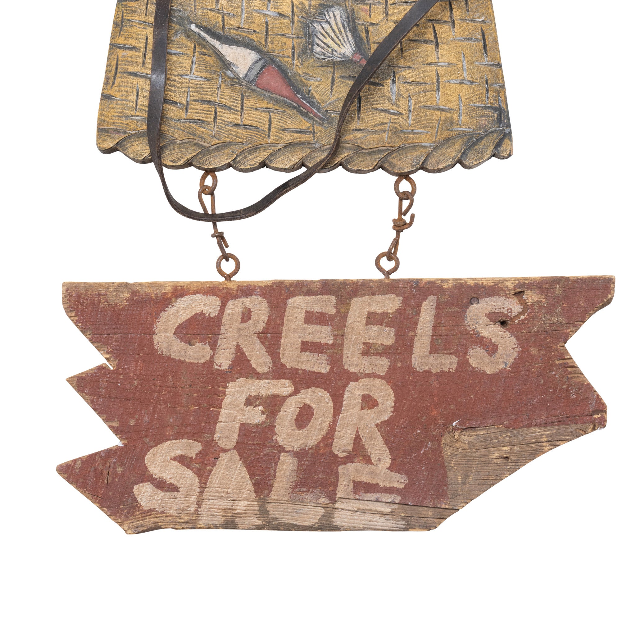 Hanging "Creels for Sale" Trade Sign