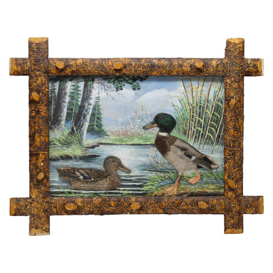 Marsh Scene with Assembled Duck Feathers, Furnishings, Decor, Other