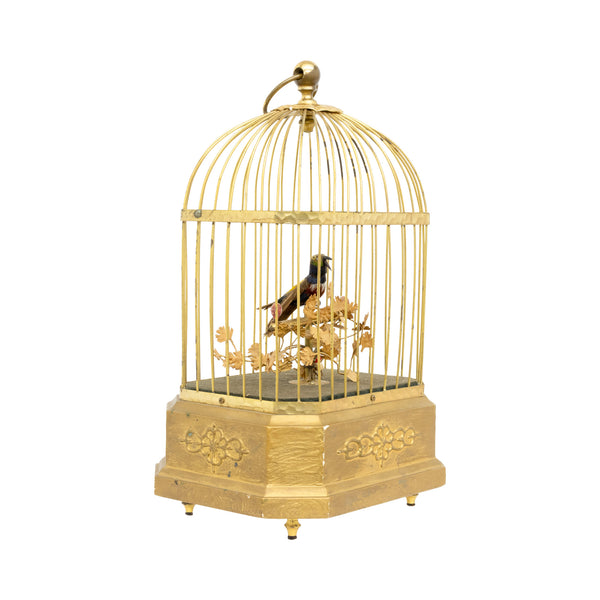 French Singing Bird Automation Cage, Furnishings, Decor, Other