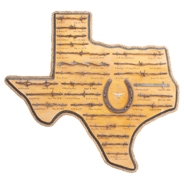 Texas Shaped Barbed Wire Display, Western, Other, Other