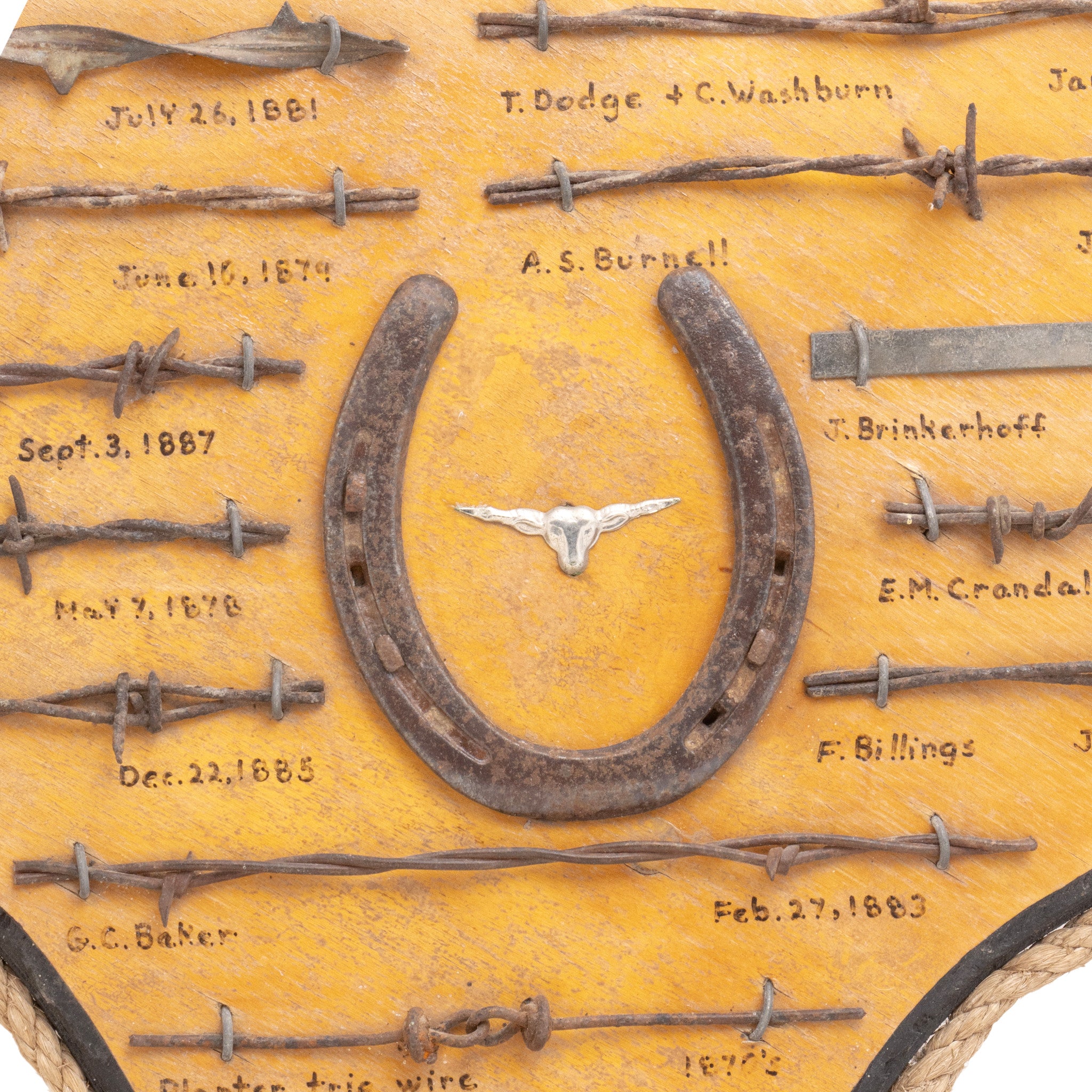 Texas Shaped Barbed Wire Display