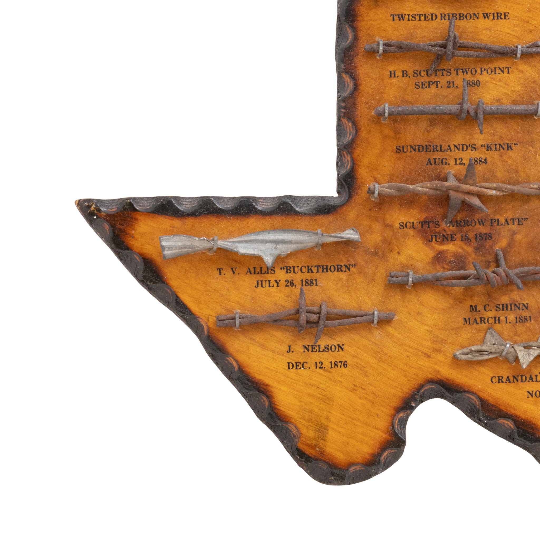 Texas Shaped Barbed Wire Display