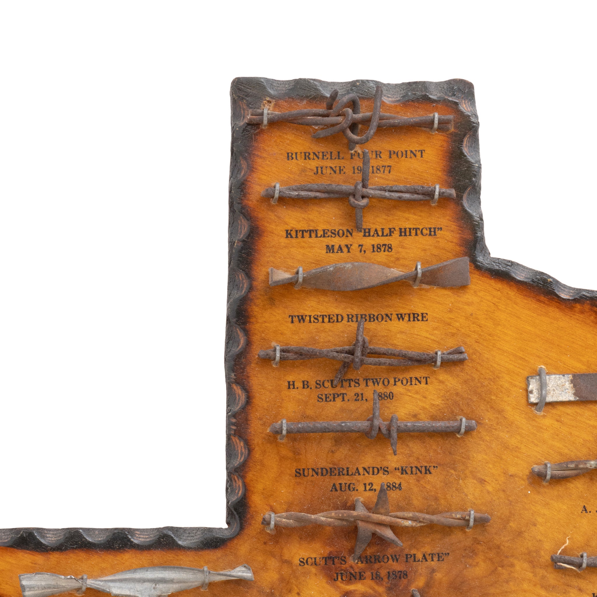 Texas Shaped Barbed Wire Display