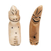 Pair Inuit Walrus Ivory Billikens, Native, Carving, Ivory