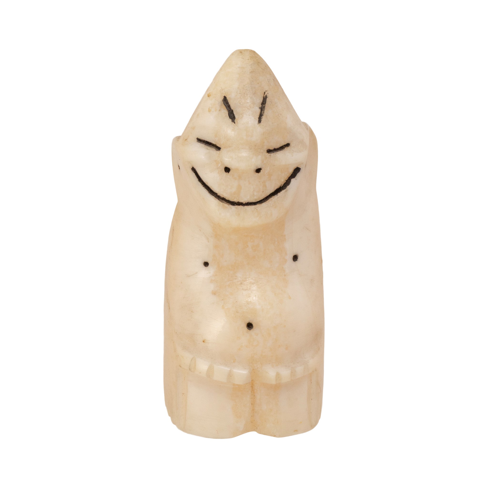 Inuit Walrus Ivory Billiken, Native, Carving, Ivory