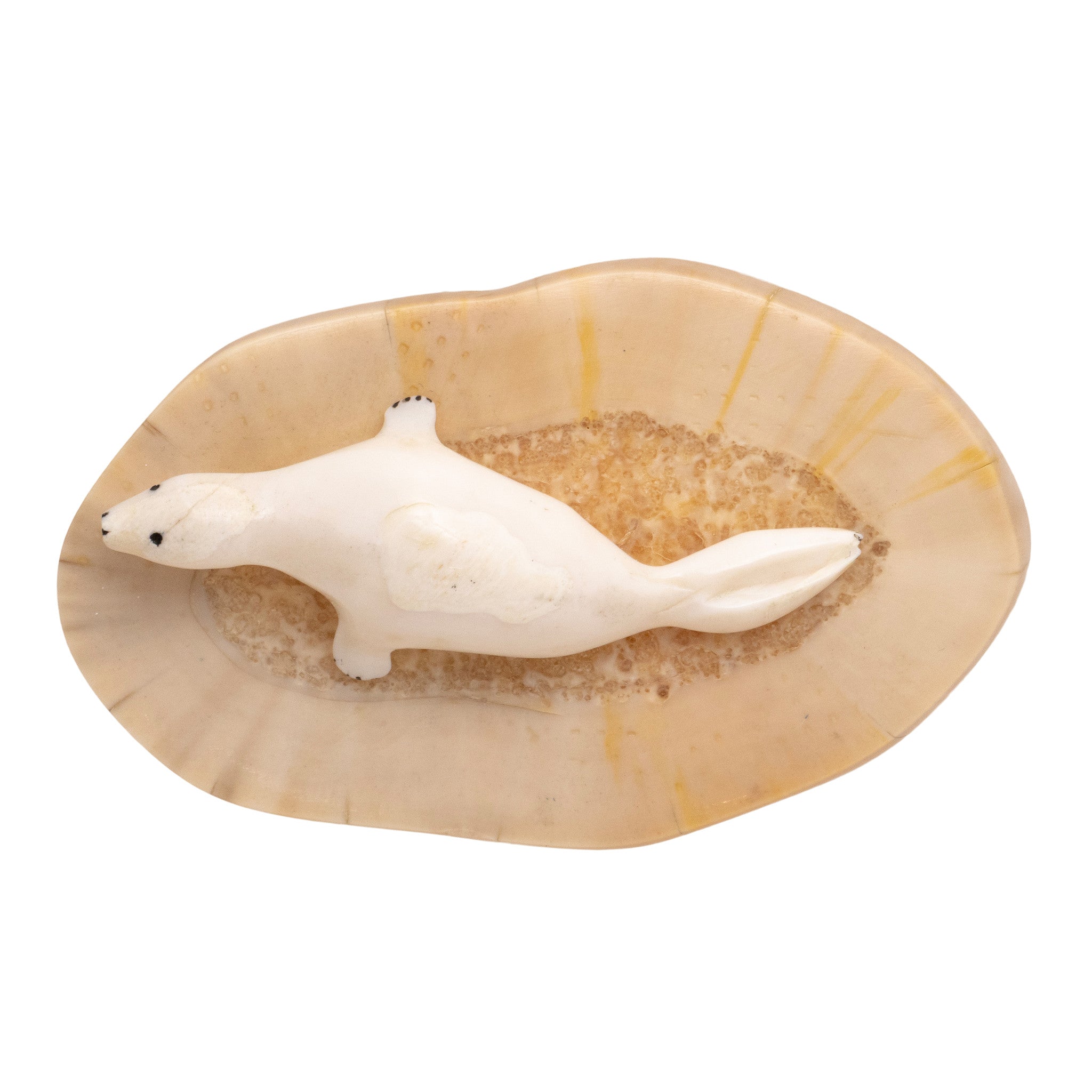 Inuit Carved Walrus Ivory Seal