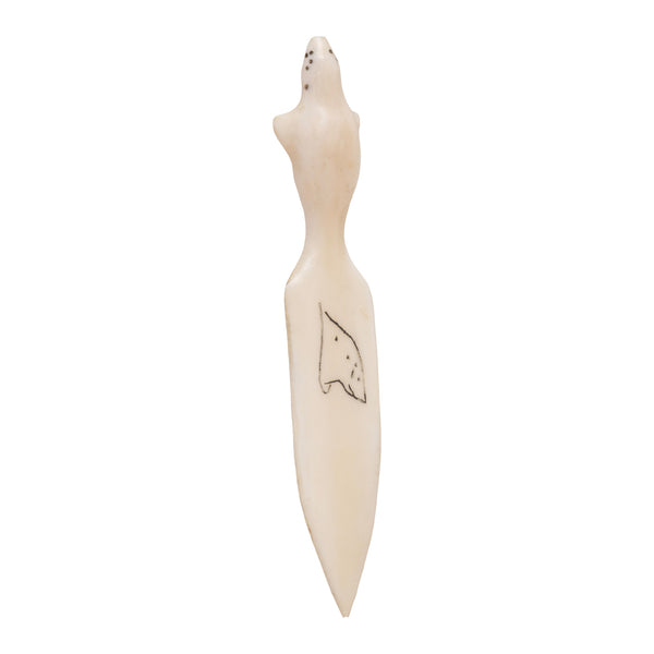 Inuit Carved Letter Opener, Native, Carving, Ivory