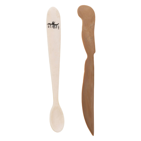 Inuit Carved Utensils, Native, Carving, Ivory