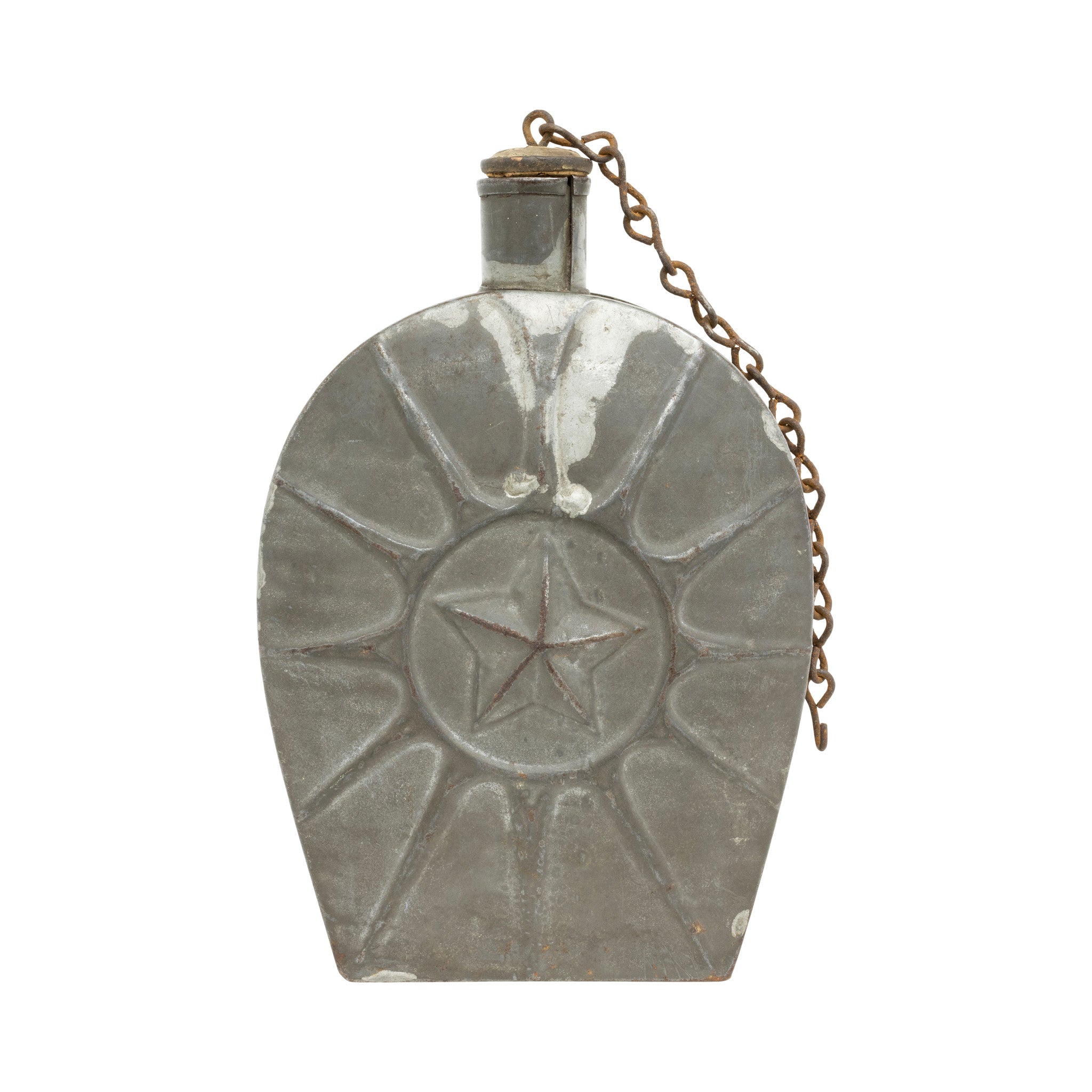 Civil War Texas Officer's Star Flask, Furnishings, Barware, Flask