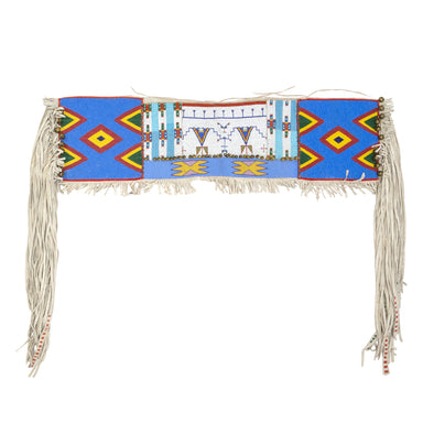 Large Plateau Fully Beaded Saddle Throw, Native, Horse Gear, Saddle Blanket