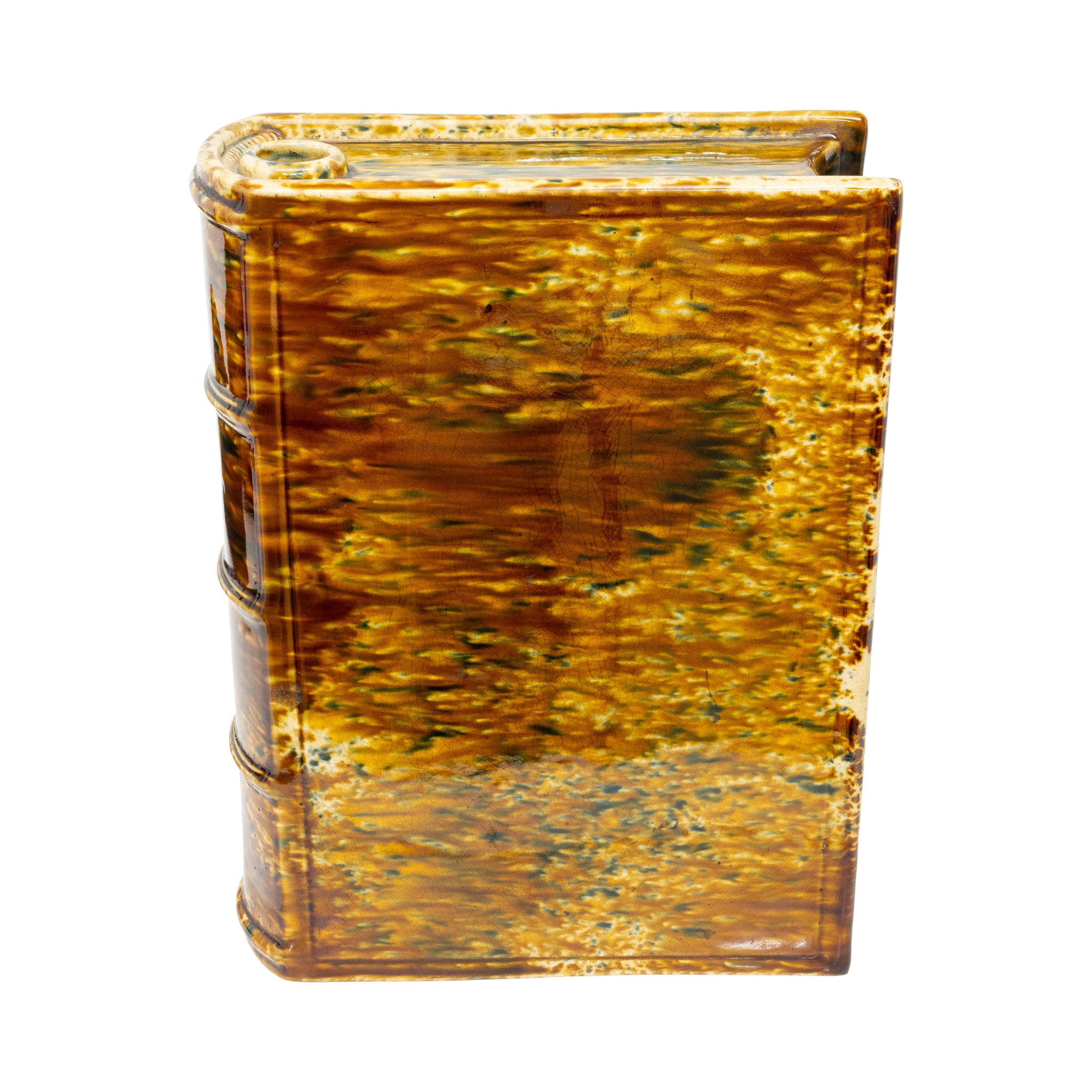 Large Bennington Pottery Flint Book Flask
