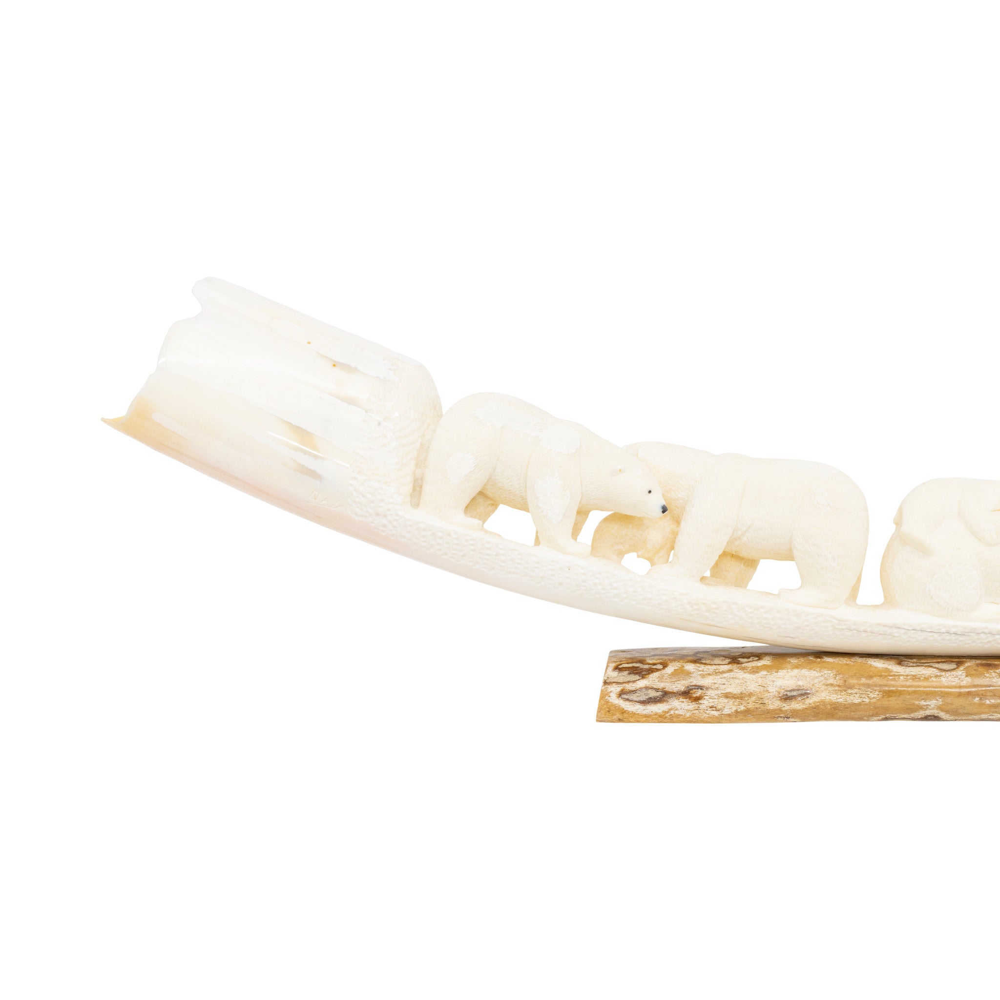 Ronald Apangalook Walrus Ivory Carving