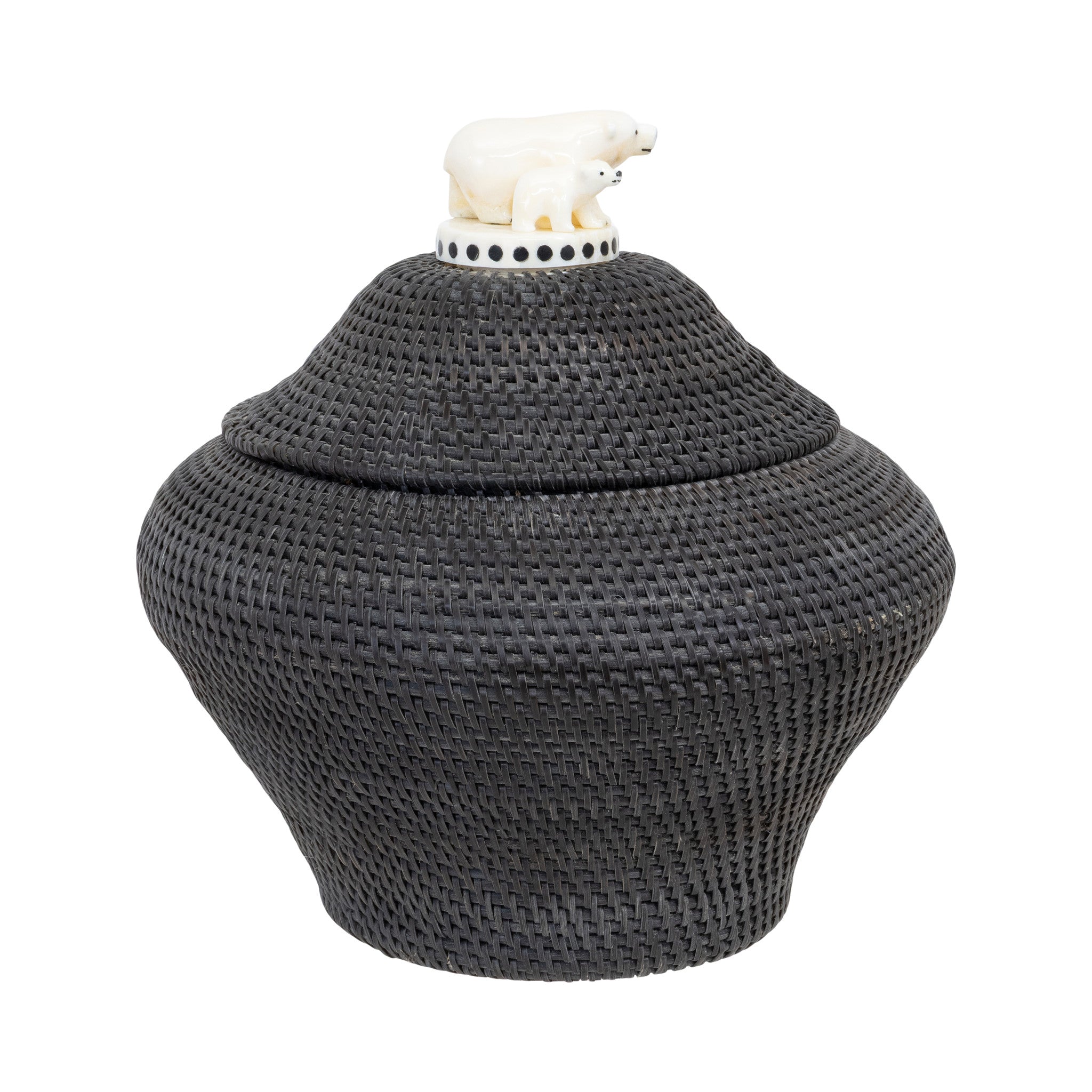 Baleen Basket by Carl E. Hank, Native, Carving, Ivory