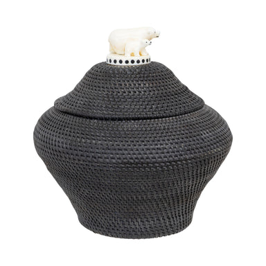 Baleen Basket by Carl E. Hank, Native, Carving, Ivory