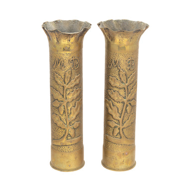 Trench Art Pair, Furnishings, Decor, Trench Art
