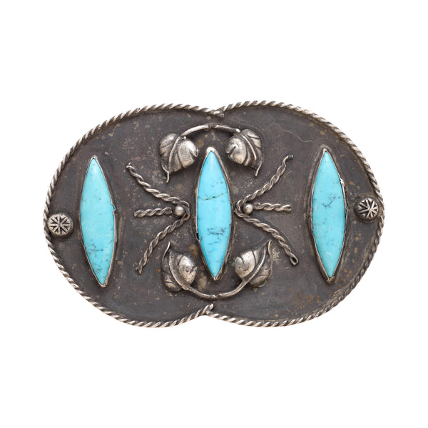 Navajo Turquoise Belt Buckle, Jewelry, Buckle, Native