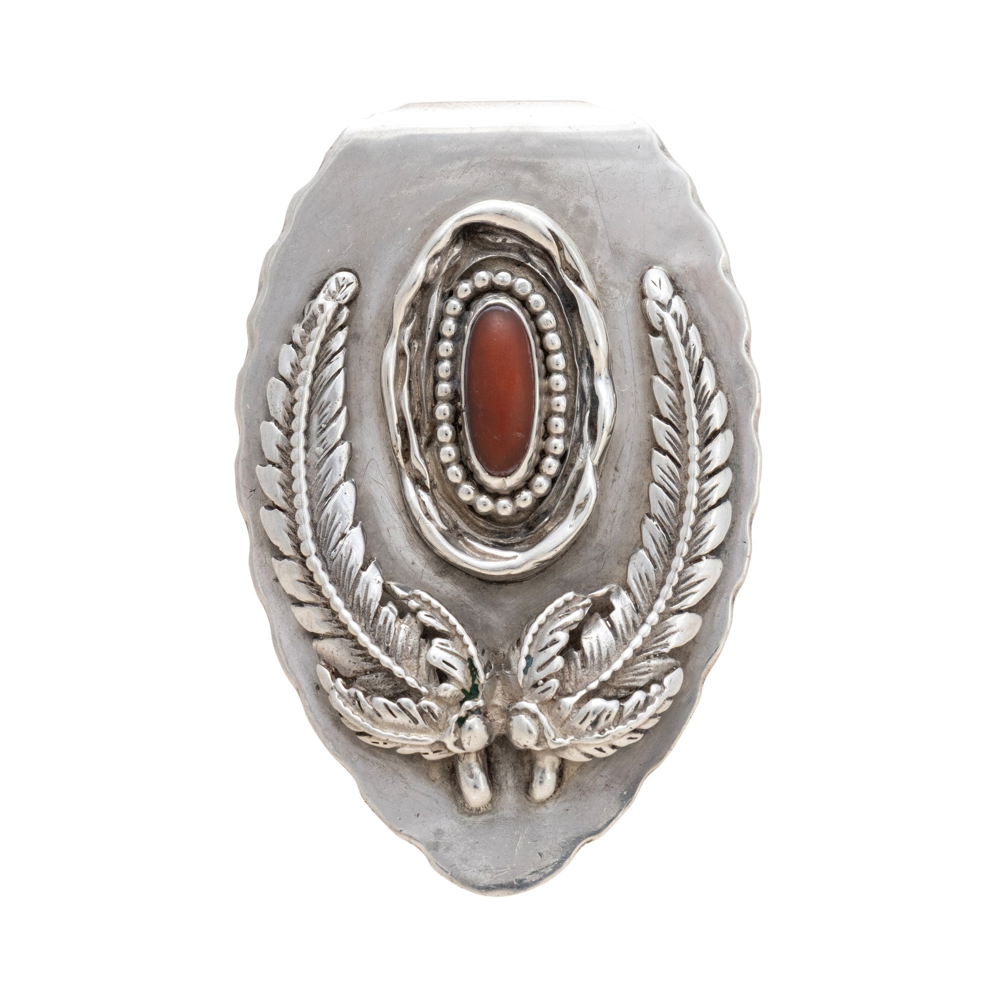 Southwest Coral Pendant, Jewelry, Necklace, Native