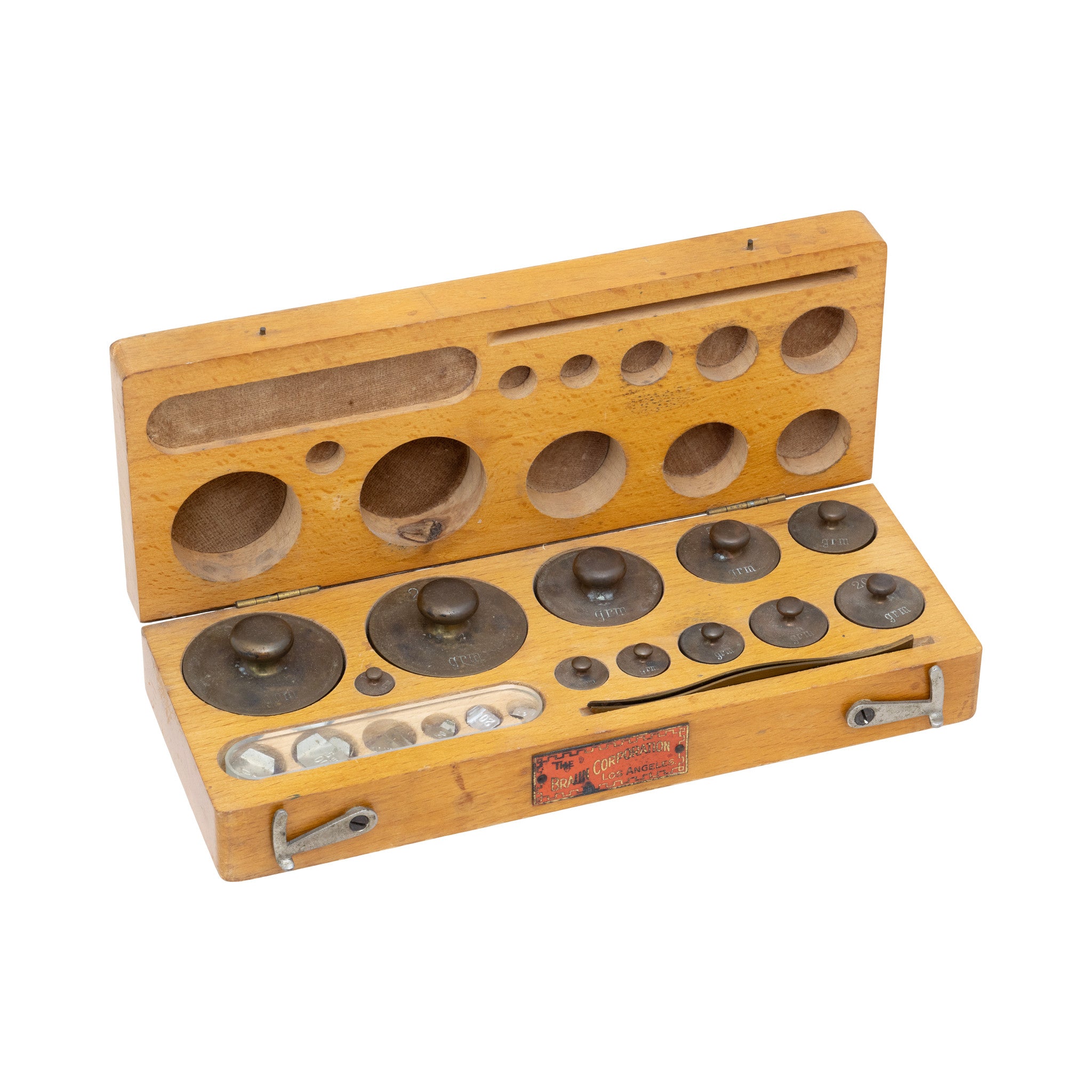 Vintage Miniature Gold Scale Weight Set, Western, Mining, Scale