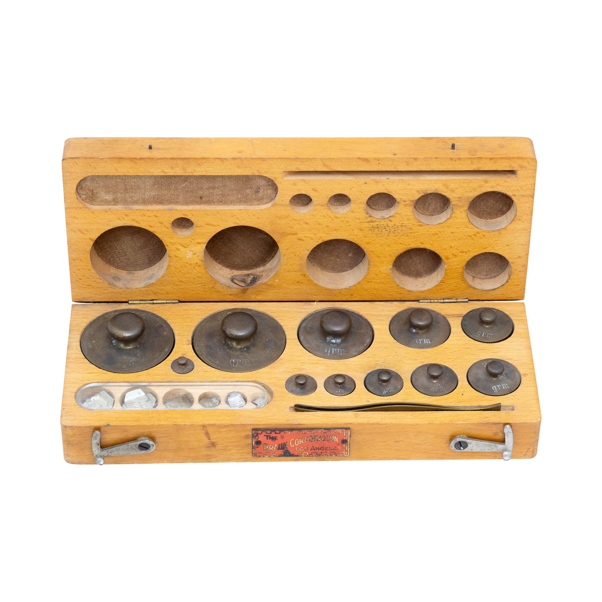 Vintage Miniature Gold Scale Weight Set