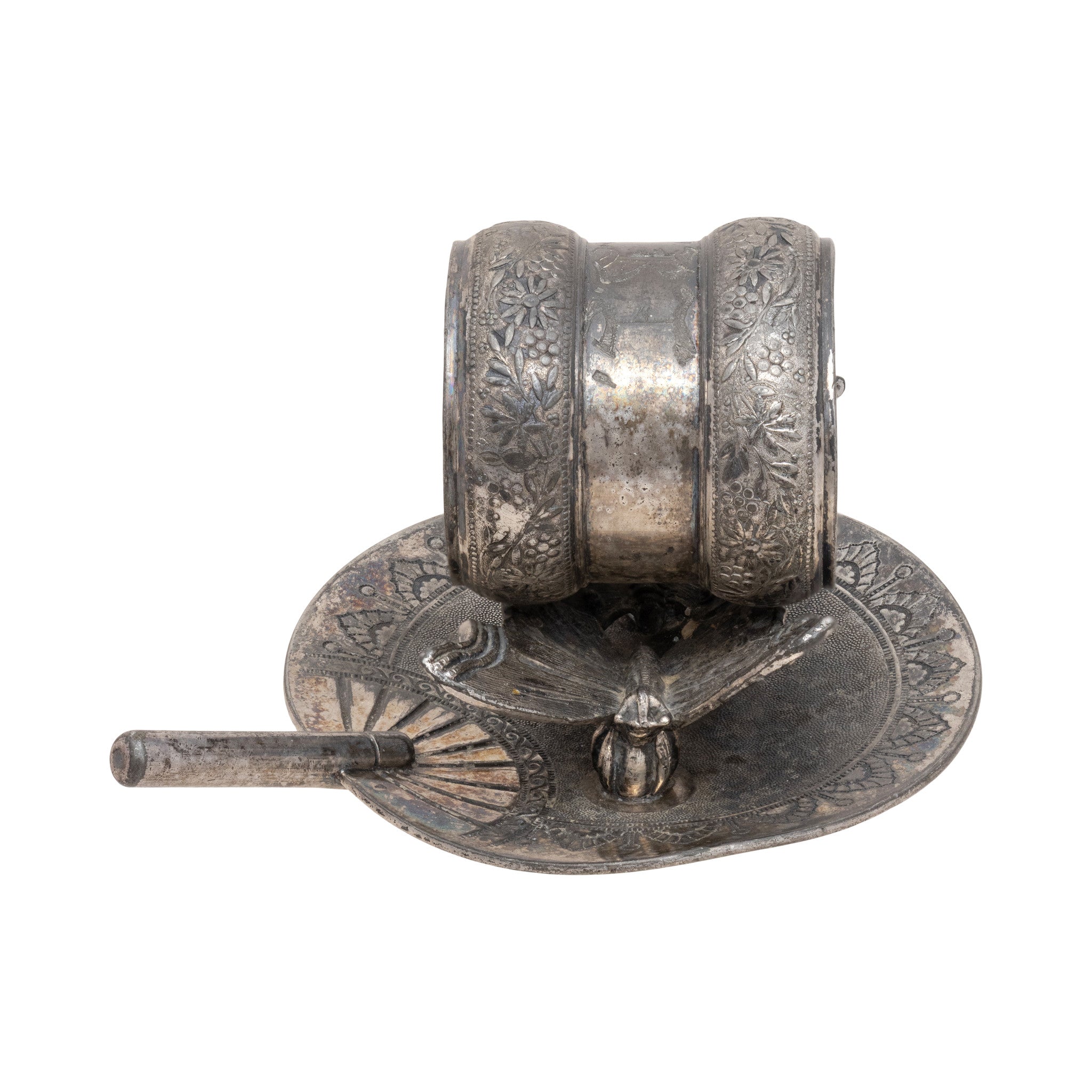 Three Victorian Figural Silverplate Napkin Rings