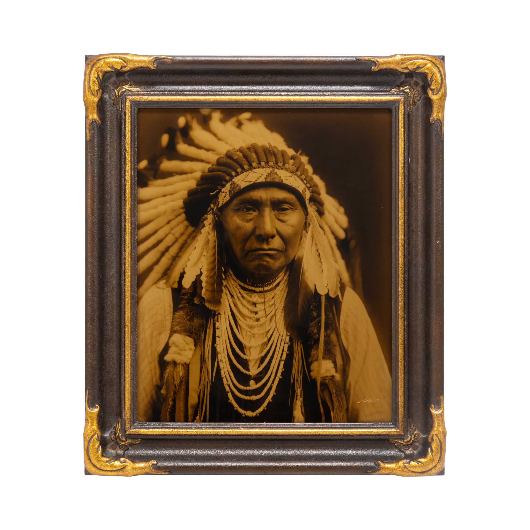 "Chief Joseph" E.S. Curtis Gold Tone, Fine Art, Photography, Limited