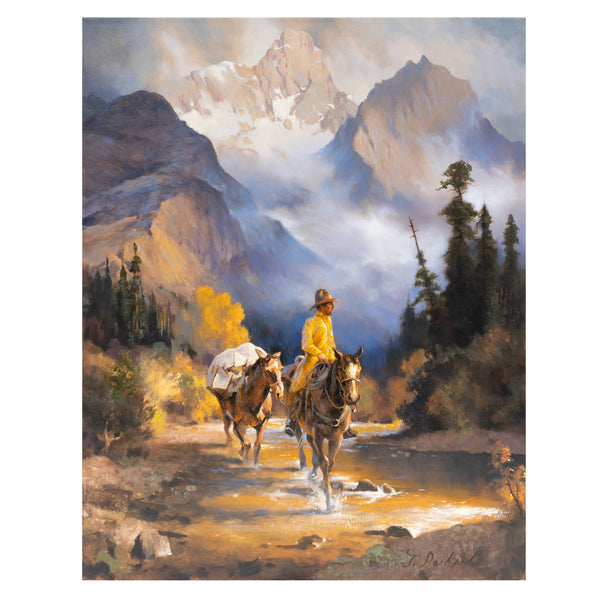 Autumn Ride Home by Greg Parker, Fine Art, Painting, Western
